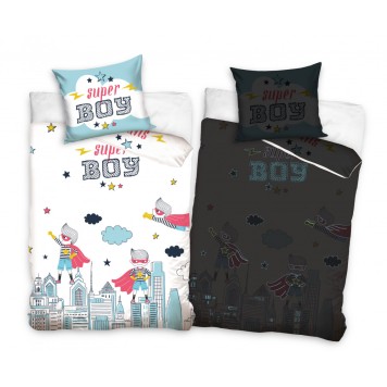 Super Boy glow in the dark bedding set 160×200cm, 70x80 cm