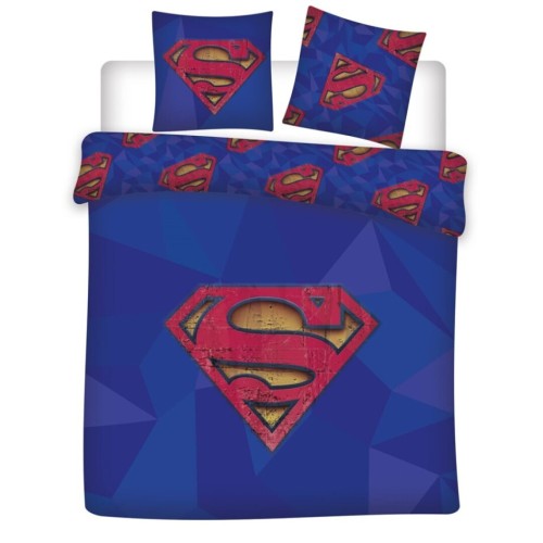 Superman Blue double, double duvet cover 240×220cm, 65x65 cm