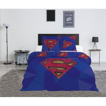 Superman Blue double, double duvet cover 240×220cm, 65x65 cm