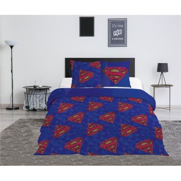 Superman Blue double, double duvet cover 240×220cm, 65x65 cm