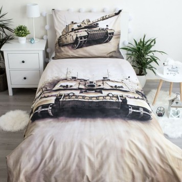 Tank Attack bedding set 140×200cm, 70×90 cm