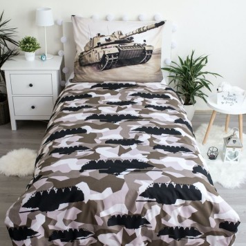 Tank Attack bedding set 140×200cm, 70×90 cm