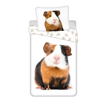 Animals Guinea Pig Bedding Set 140×200cm, 70×90 cm