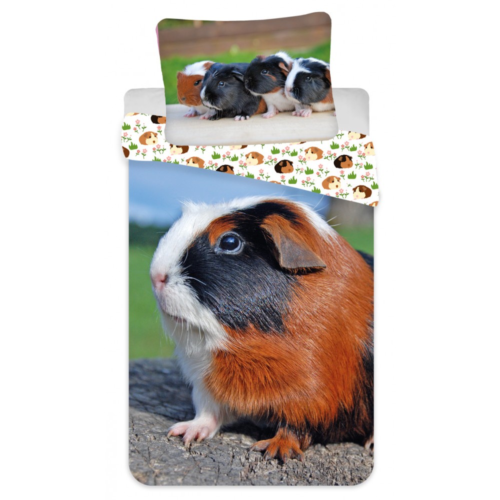 Animals Guinea Pig Bedding Set 140×200cm, 70×90 cm