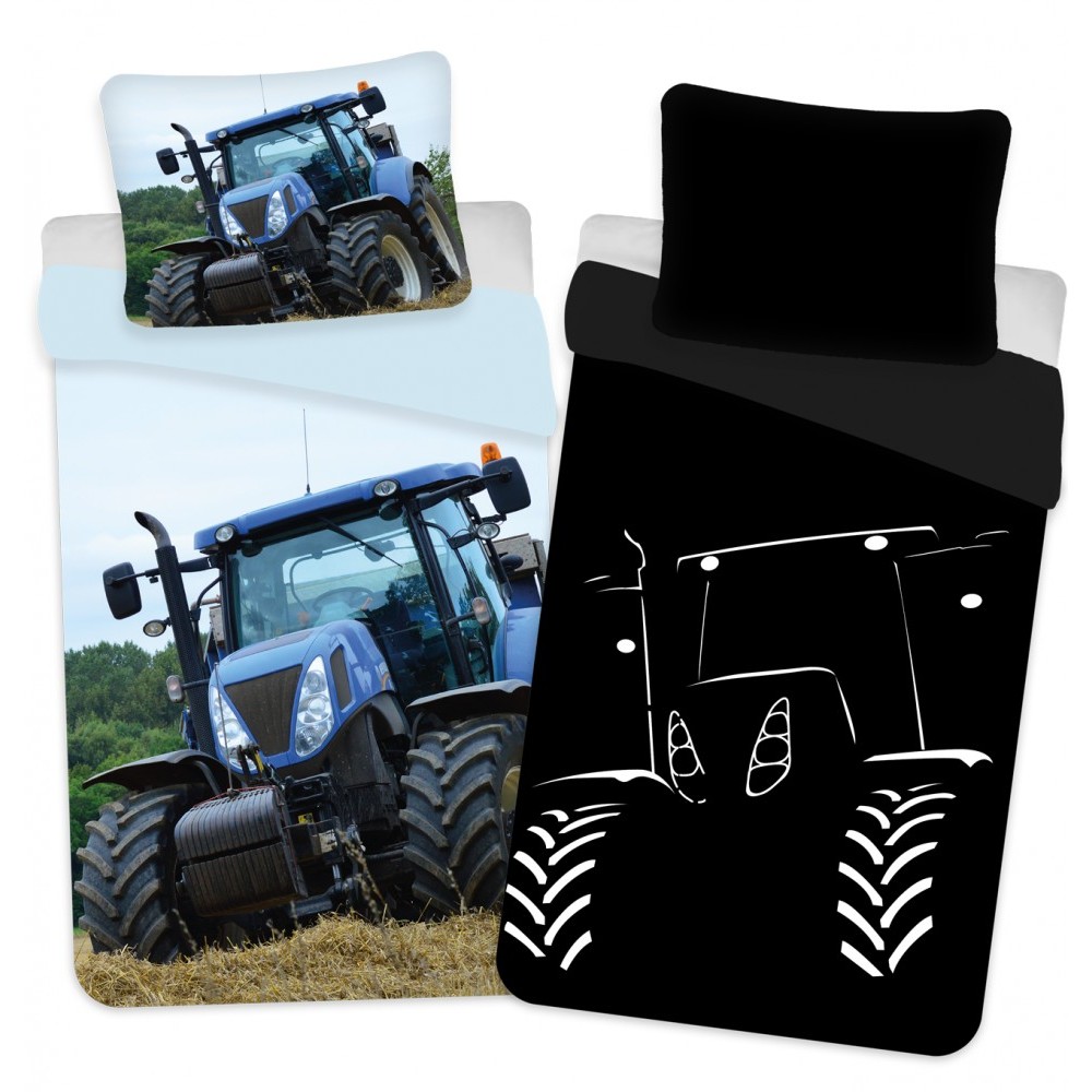 Tractor Glow in the dark bedding set 140×200cm, 70x90 cm