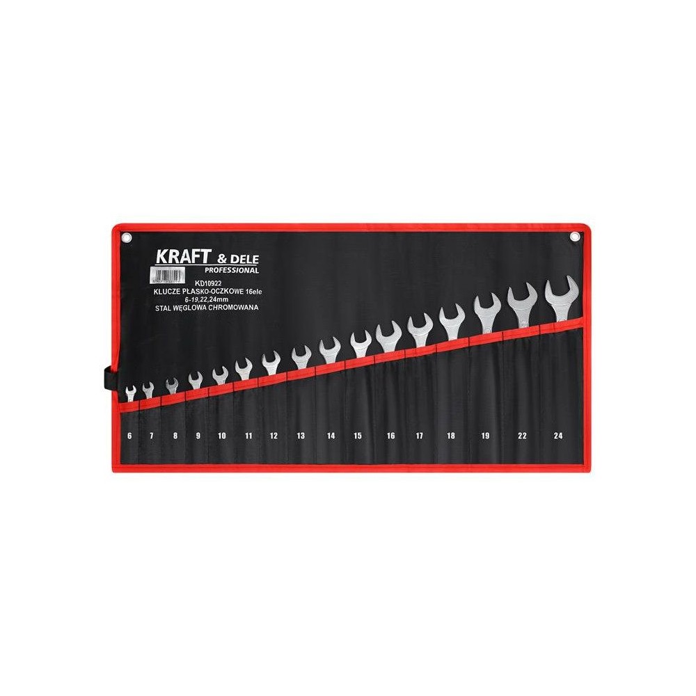 KLUCZE PŁASKO-OCZKOWE 16el. KD10922