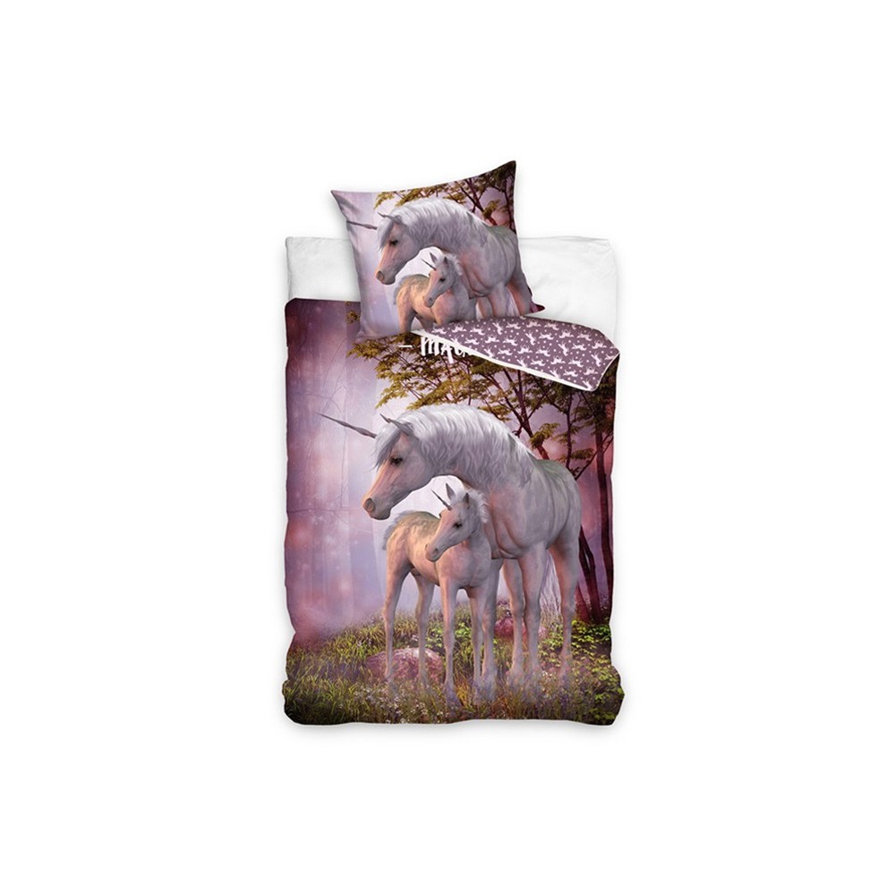 Unicorn Forest bedding 140×200cm, 60×70 cm