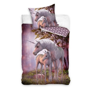 Unicorn Forest bedding 140×200cm, 60×70 cm