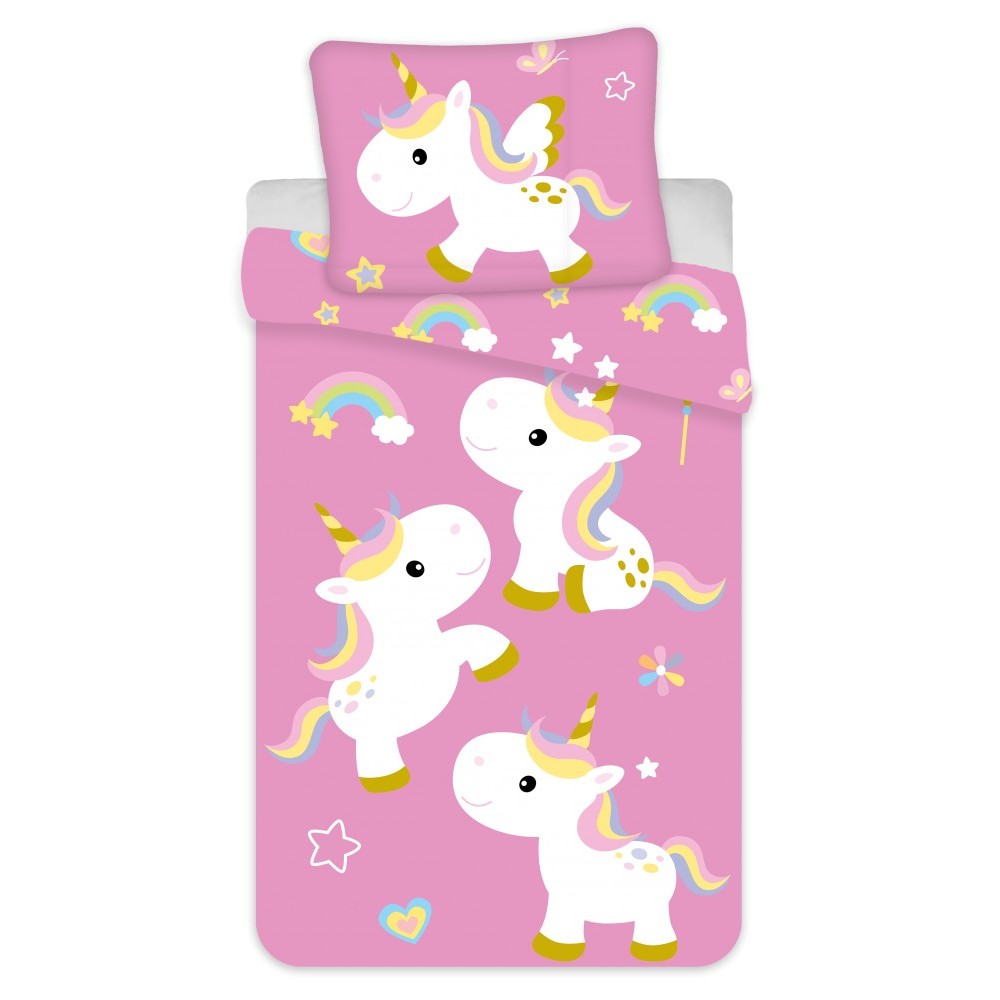 Unicorn Fun bedding set 135x200 cm, 80x80 cm