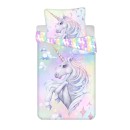Unicorn Pastel Rainbow bedding set 140×200cm, 70×90 cm