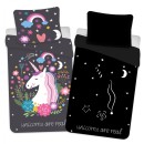 Unicorn Glow in the Dark Bedding Set 140×200cm, 70x90 cm