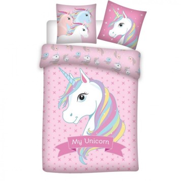Unicorn Star bedding set 140×200cm, 63×63 cm microfibre