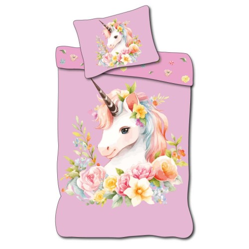Unicorn Wreath bed linen cover 140×200cm, 70×90 cm