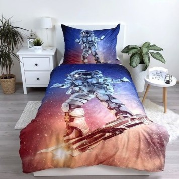 Astronaut Surf bed linen 140×200cm, 70x90 cm microfibre