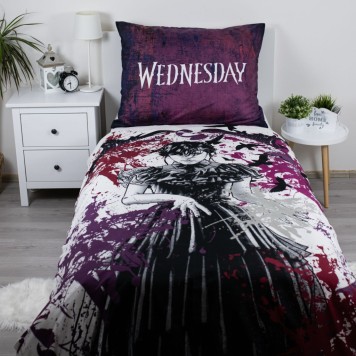 Wednesday Raven bedding cover 140×200cm, 70×90 cm Microfibre