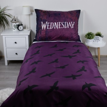 Wednesday Raven bedding cover 140×200cm, 70×90 cm Microfibre