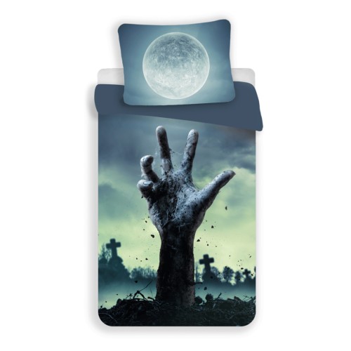 Halloween Moon Zombie Bedding Set 140x200cm, 70x90 cm Microfibre