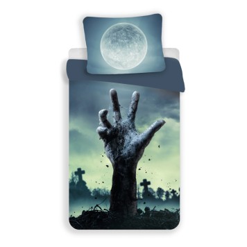 Halloween Moon Zombie Bedding Set 140x200cm, 70x90 cm Microfibre