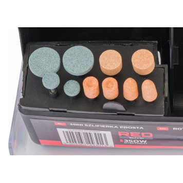 Mini SZLIFIERKA TRZPIENIOWA Prosta Zestaw 300 ele. RTSPT0047