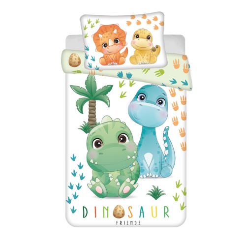 Dinosaur Friends children's bedding set 100×135cm, 40×60 cm
