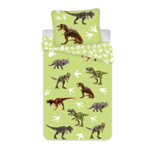 Dinosaur Green children's bedding set 100×135cm, 40×60 cm