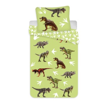 Dinosaur Green children's bedding set 100×135cm, 40×60 cm