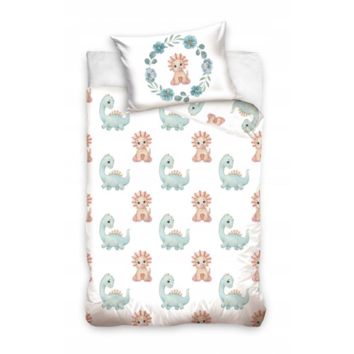 Dinosaur Pastel children's duvet cover 100×135 cm, 40×60 cm