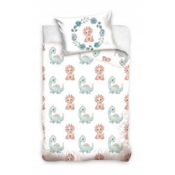 Dinosaur Pastel children's duvet cover 100×135 cm, 40×60 cm