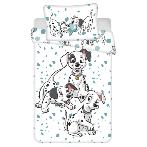 Disney 101 Dalmatians Blue Spots kids bedding set 100×135cm, 40×60 cm