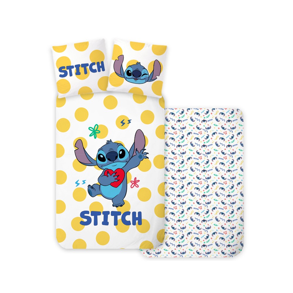Disney Lilo and Stitch Dots children's bedding set 100×135 cm, 40×60 cm