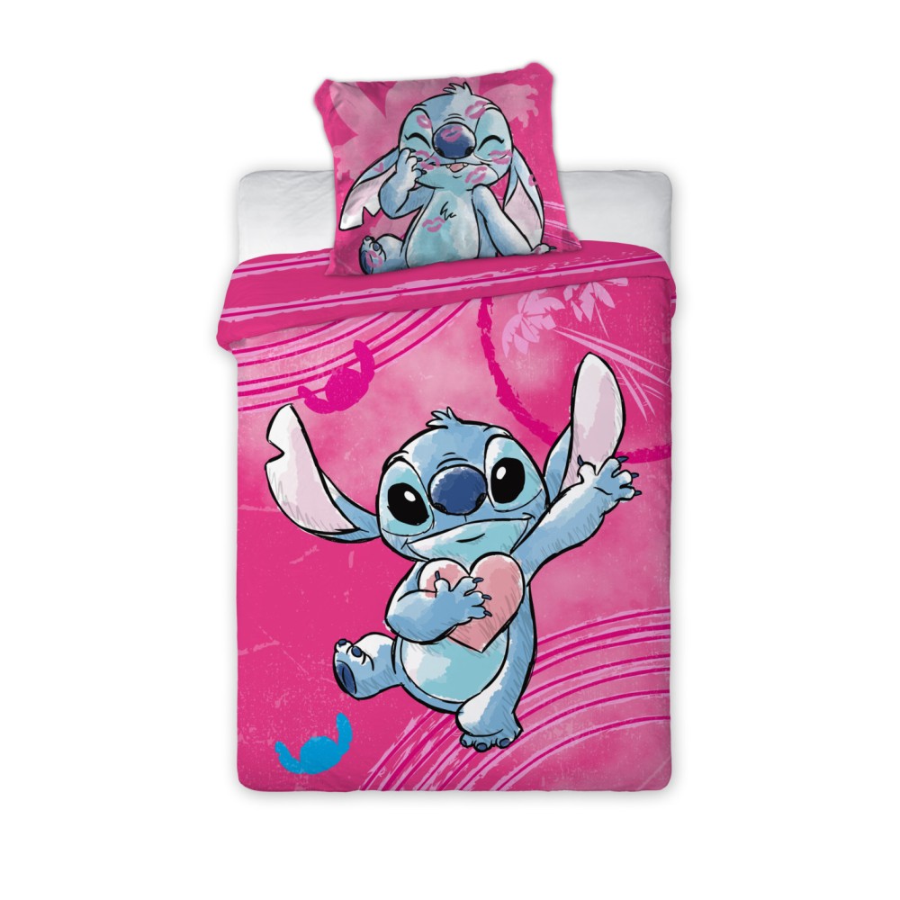 Disney Lilo and Stitch Heartbeat children's bedding set 100×135 cm, 40×60 cm