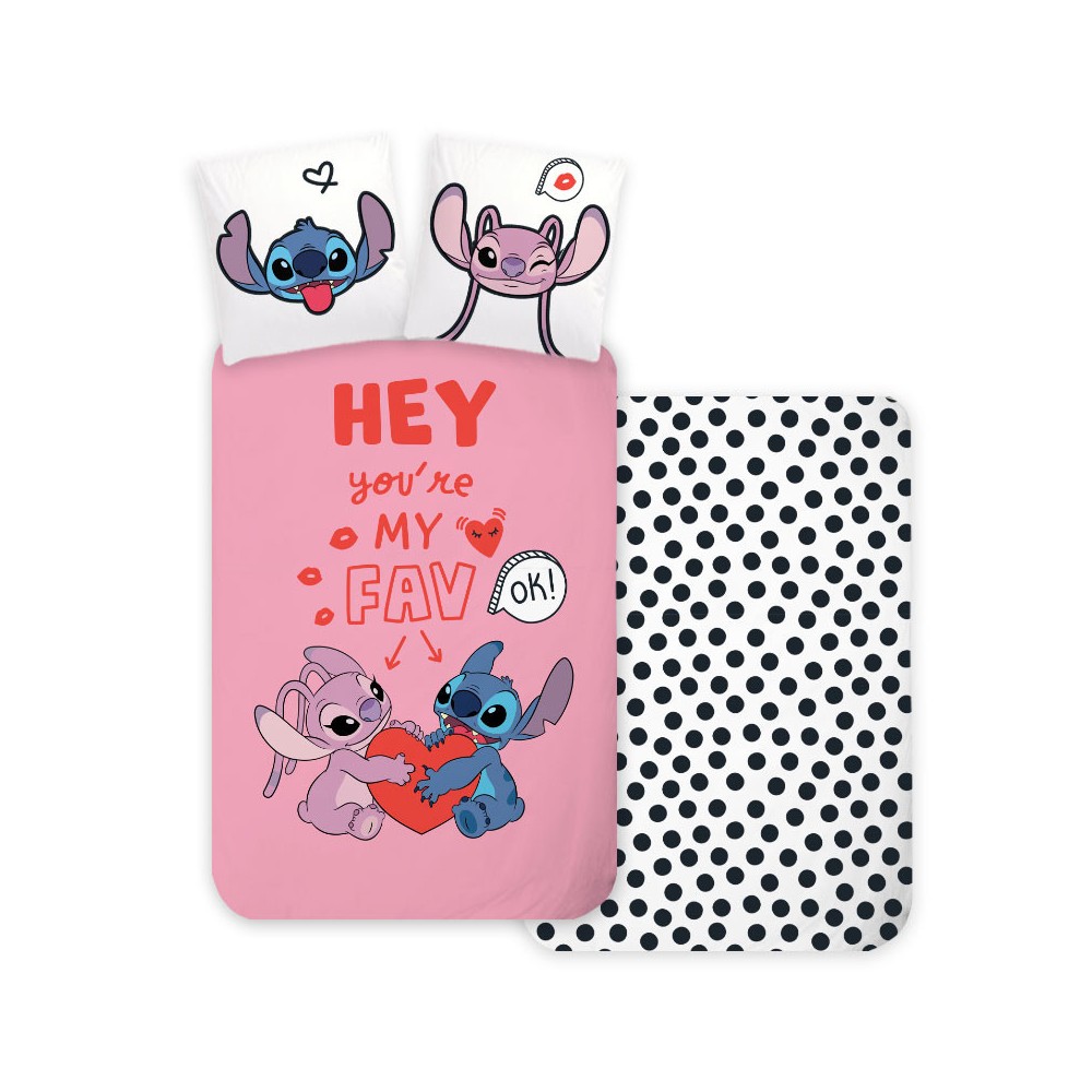 Disney Lilo and Stitch Hey children's bedding cover 100×135 cm, 40×60 cm