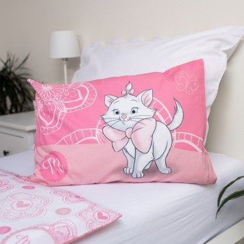 Disney Marie Pink Flower children's duvet cover 100×135cm, 40×60 cm