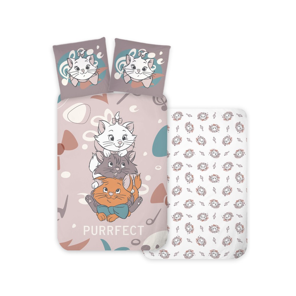 Disney Marie Purrfect children's, kindergarten duvet cover 100×135 cm, 40×60 cm