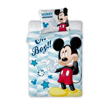 Disney Mickey Oh Boy children's, nursery bed linen set 100x135 cm, 40x60 cm