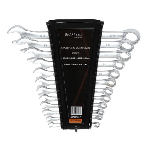 KLUCZE PŁASKO-OCZKOWE 12el. KD10937
