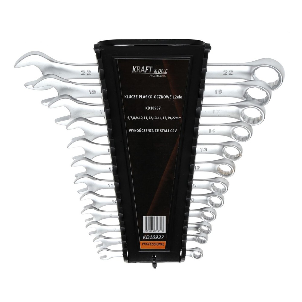 KLUCZE PŁASKO-OCZKOWE 12el. KD10937