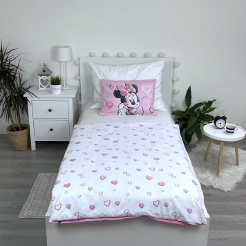 Disney Minnie  Powder pink children's bedding set 100×135 cm, 40×60 cm