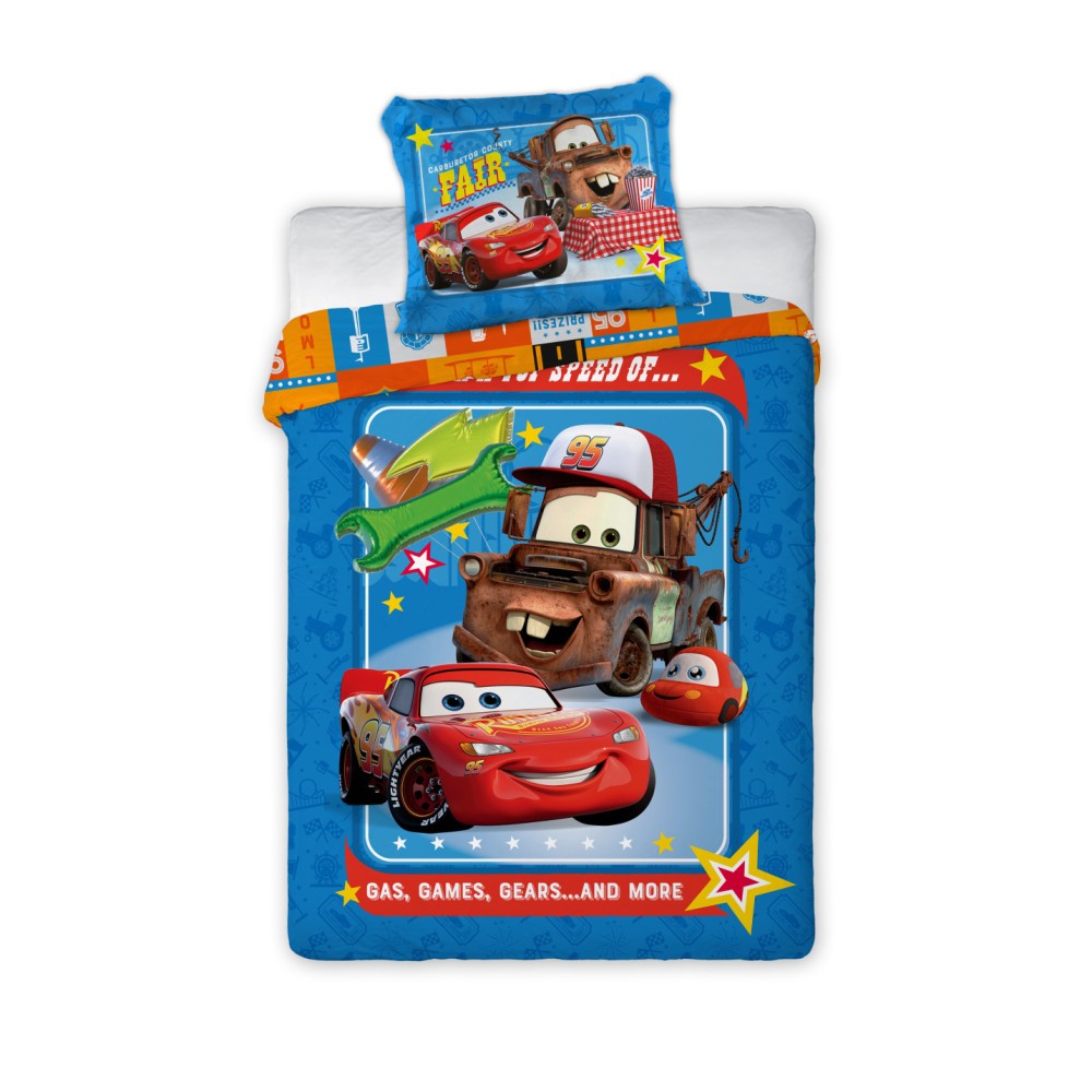Disney Cars Fair children's bedding set 100×135cm, 40×60 cm