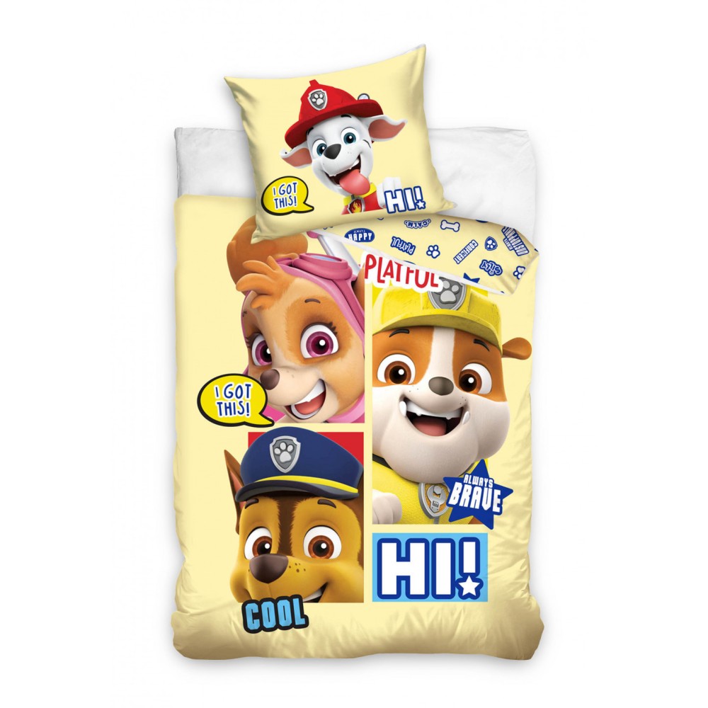 Paw Patrol Always Brave children's bedding set 100×135cm, 40×60 cm