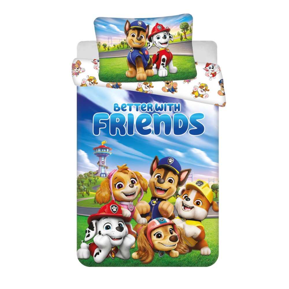 Paw Patrol Better With Friends children's bedding cover 100×135cm, 40×60 cm