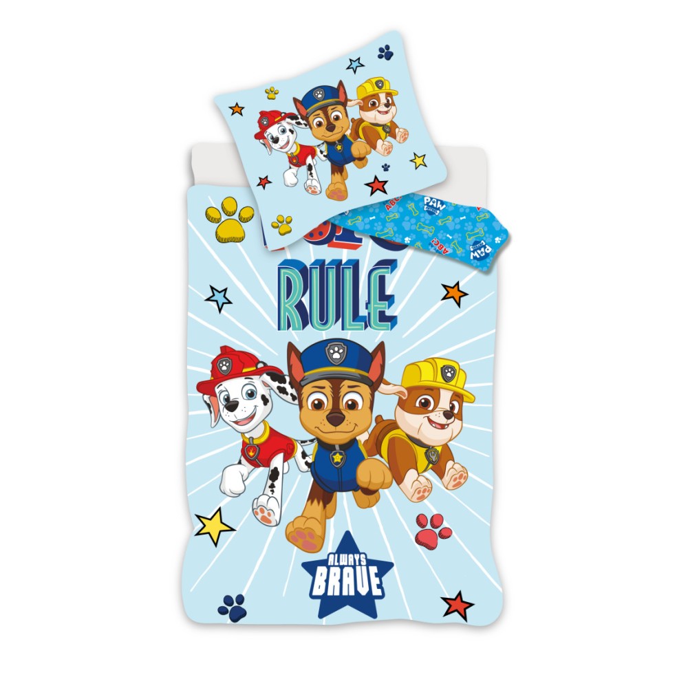Paw Patrol Brave kids' bed linen set 100×140cm, 40×45 cm