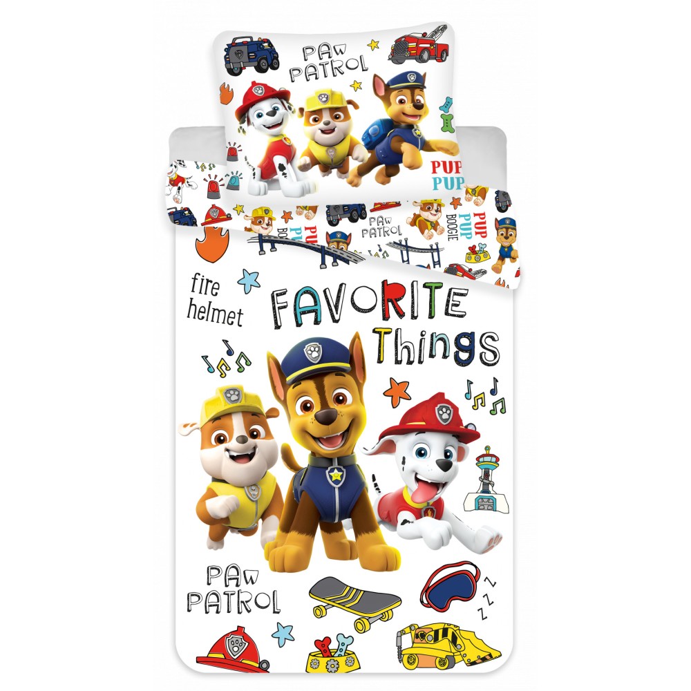 Paw Patrol Favorite Things kids bedding set 100×135cm, 40×60 cm