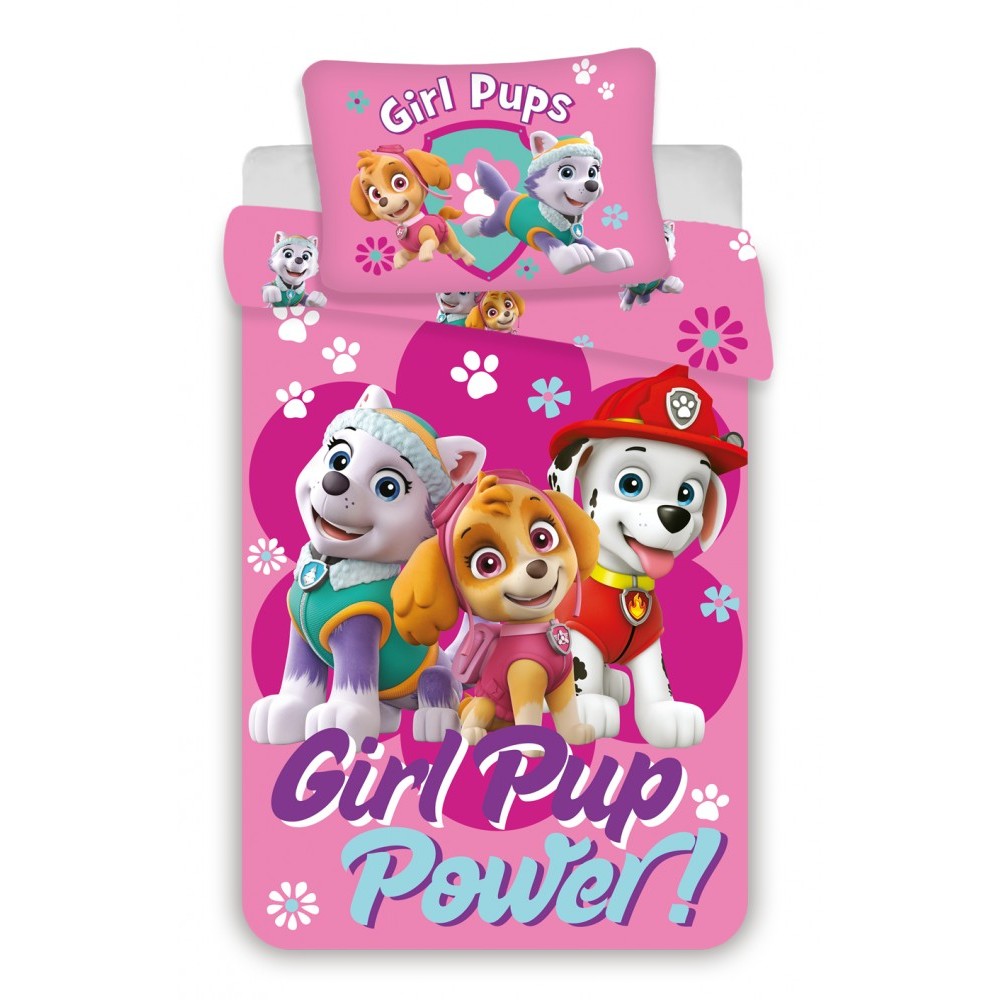 Paw Patrol Girl Pup Power kids bedding set 100×135cm, 40×60 cm