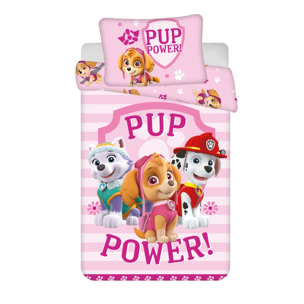 Paw Patrol Pup Power children's bedding set 100×135cm, 40×60 cm