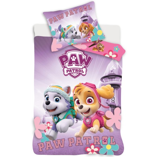 Paw Patrol Purple children's bedding set 100×135 cm, 40×60 cm