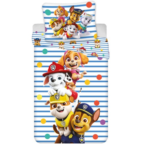 Paw Patrol Stripes & Dots kids bedding set 100×135cm, 40×60 cm