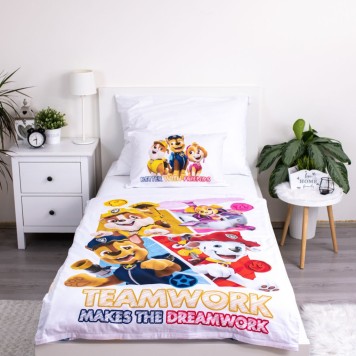 Paw Patrol Teamwork children's bedding cover 100×135cm, 40×60 cm