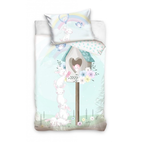 Rabbit children's bedding set 100×135cm, 40×60 cm