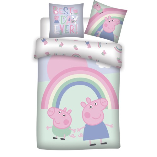 Peppa Pig Best Day children's bedding set 100×135cm, 40×60 cm